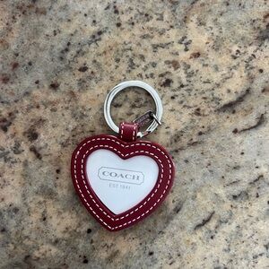 Coach red heart charm